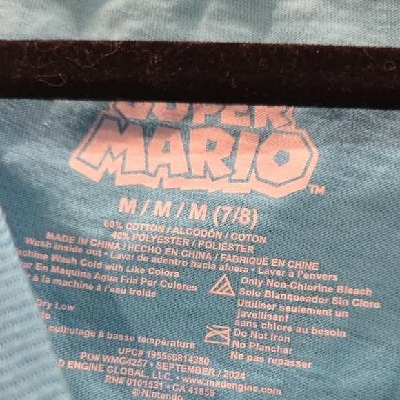 Disney Kids Short Sleeve Tees - Pink Stitch and Blue Princess Peach - Picture 3 of 4